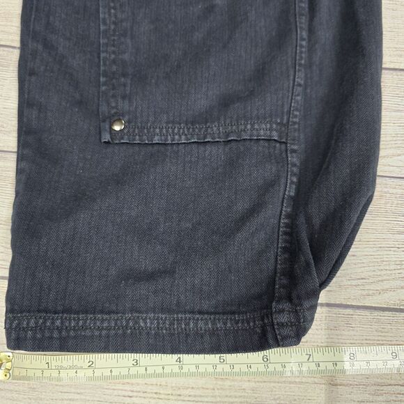 Free People Baggy Double Knee Navy Pants Women’s Size 6 Elastic Waist - Picture 11 of 11